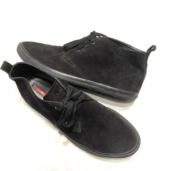 Prada | Shoes | Mens Prada Suede Sneaker Boots | Poshmark display picture 2